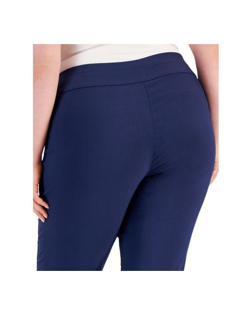 INC International Concepts Blue Plus Size Bengaline Skinny Pants