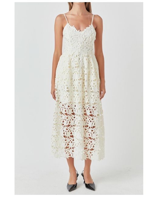 Endless Rose White Lace Cami Midi Dress