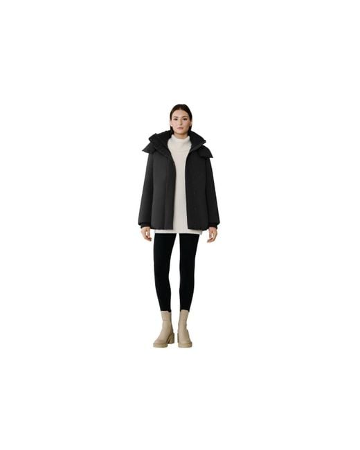 SOIA & KYO Black Elmira Cocoon Down Jacket