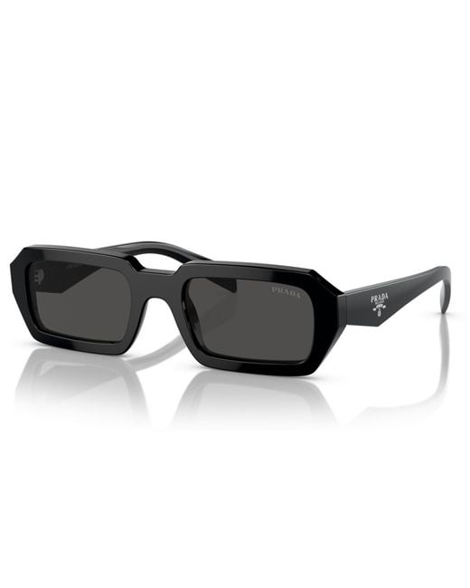 Prada Black Symbole Geometric Sunglasses