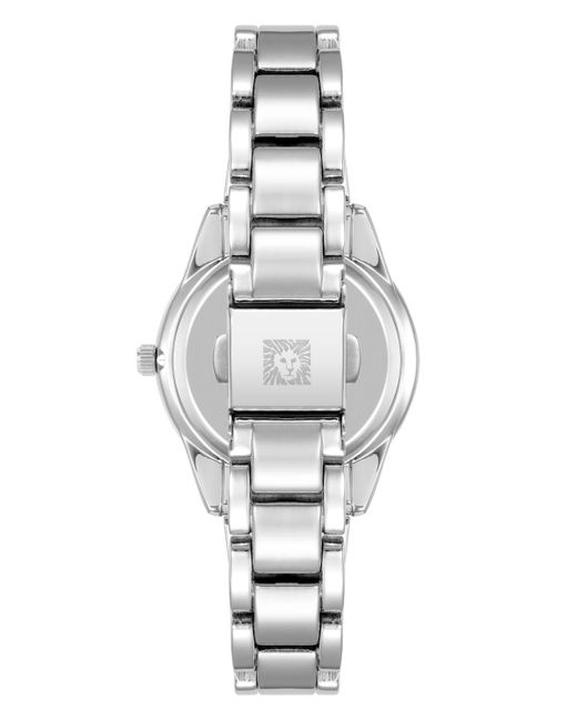 Anne Klein Metallic Quartz Silver-tone Alloy Link Bracelet Watch