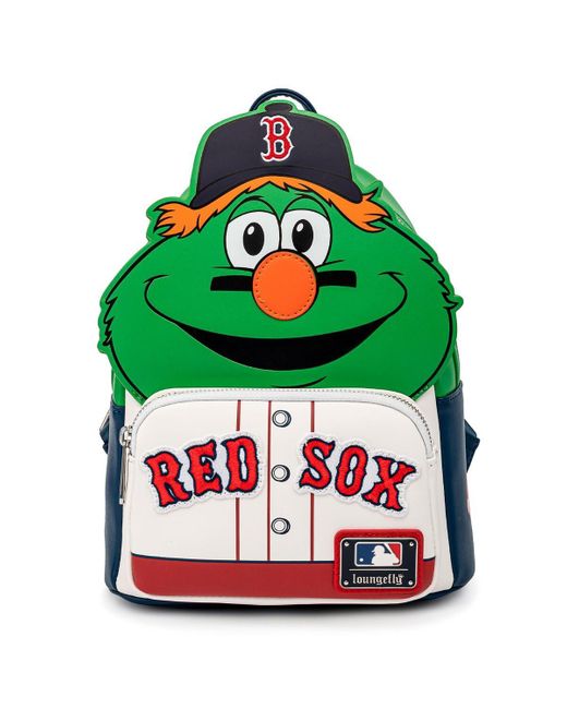 Loungefly Green And Boston Red Sox Mascot Cosplay Mini Backpack