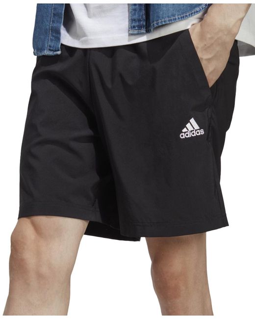 Adidas Black Essentials Aeroready Chelsea 7" Logo Shorts for men