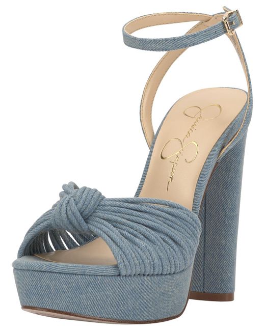 Jessica Simpson Immie Platform Dress Sandals in Blue Lyst