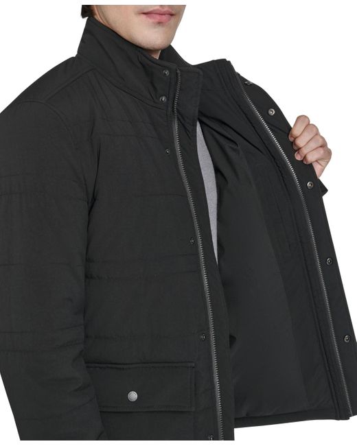 Cole Haan Black Stretch Quilted Jacket for men