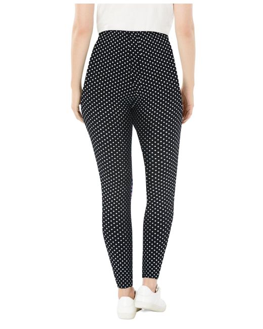Woman Within Blue Within Stretch Cotton Printed legging