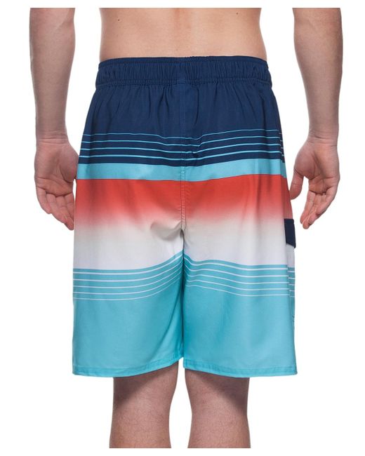 Rokka&Rolla Blue 9" No Liner Board Shorts Elastic Waist Quick Dry Swim Trunks for men