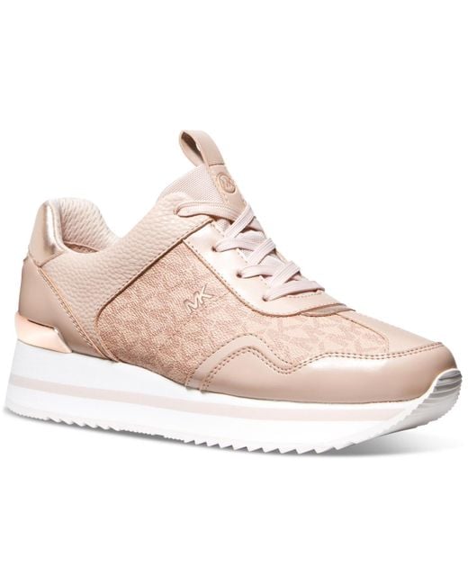 Michael Kors Pink Michael Raina Lace-up Trainer Running Sneakers