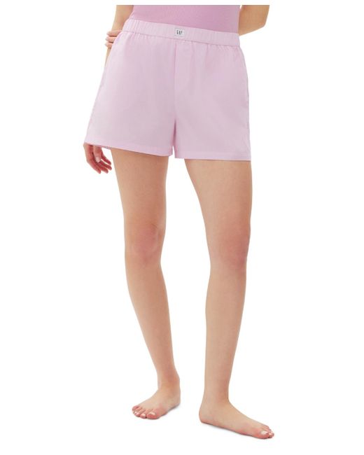 Gap Pink Solid Boxer Sleep Shorts