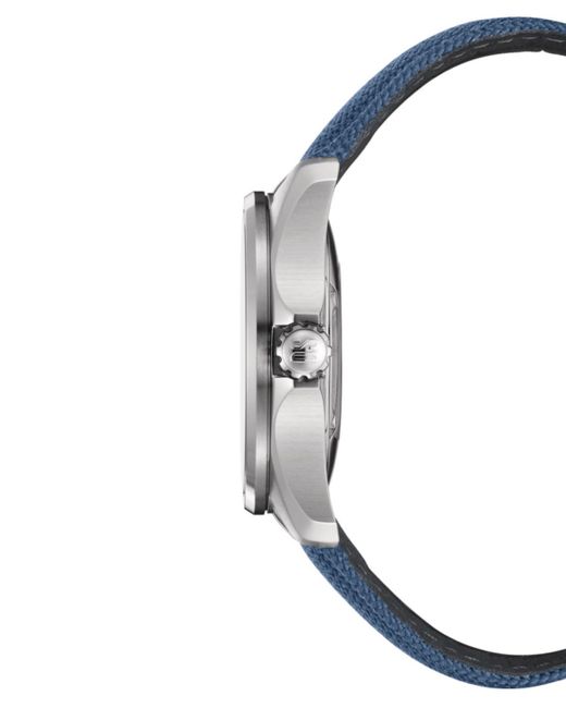 Certina Swiss Automatic Ds Action Day-date Powermatic 80 Blue Synthetic Strap Watch 41mm for men