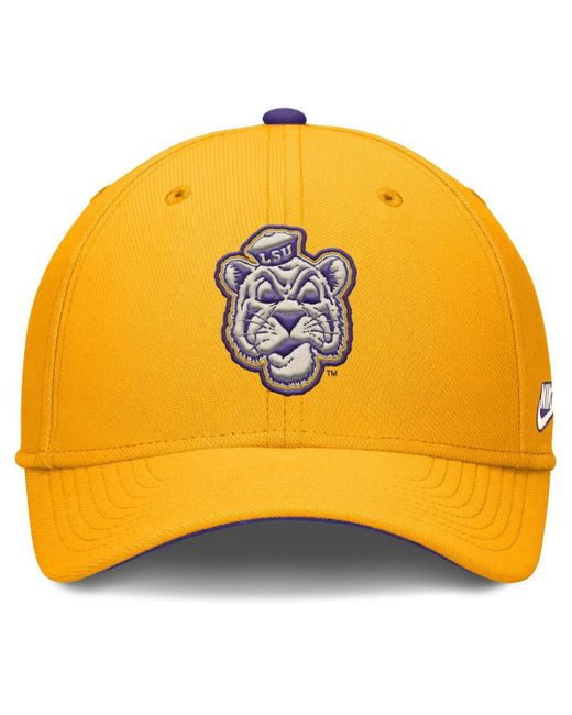 Nike Yellow Lsu Tigers Legacy Rise Performance Flex Hat for men