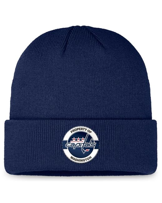Fanatics Blue Washington Capitals Authentic Pro Training Camp Cuffed Knit Hat for men