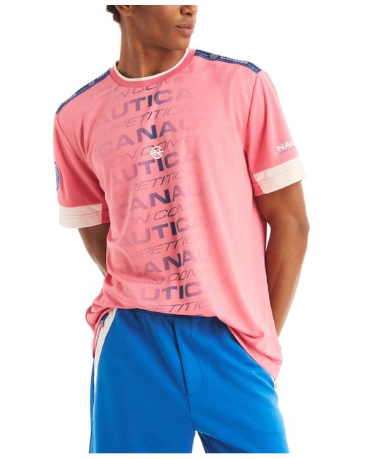 Nautica Pink Competition Sustainably Crafted Crewneck T-shirt for men
