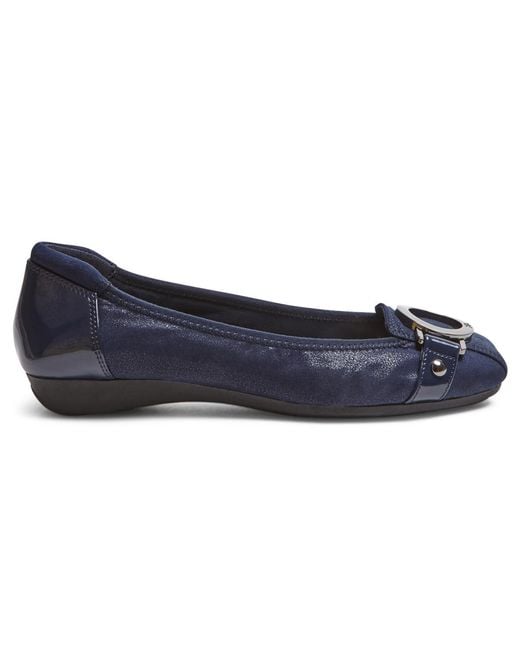 Anne Klein Blue Umeko Snip Toe Ballet Flats