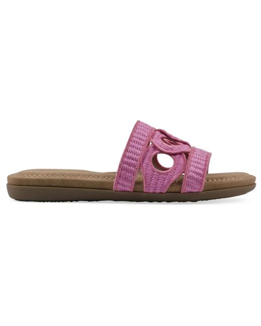 White Mountain Pink Fraly Slide Slip-on Sandals