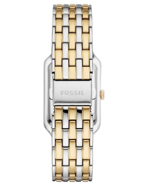 Fossil Metallic Raquel Three-hand Date Two-tone Stainless Steel Watch