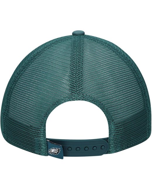 KTZ Green Philadelphia Eagles Game Day 9twenty Adjustable Trucker Hat for men