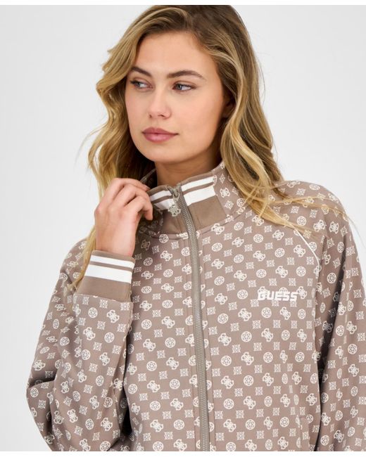 Guess Gray aggie Peony Full-zip Sweatshirt