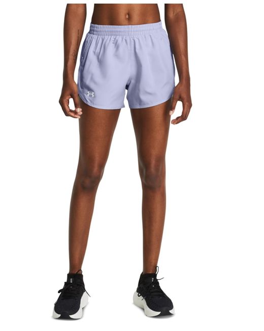 Under Armour Blue Fly By Mesh-panel Running Shorts