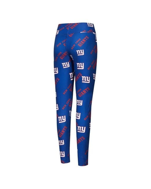 Concepts Sport Blue New York Giants Breakthrough Allover Print Knit Sleep leggings