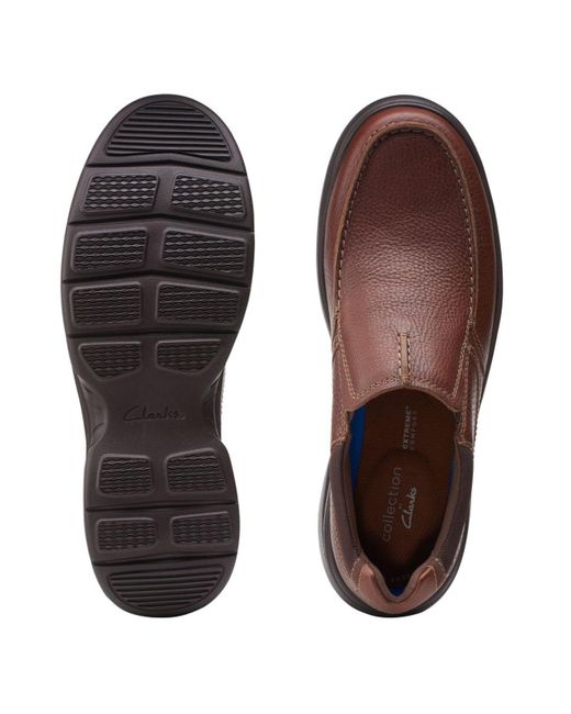 clarks men's bradley free slip on shoes tan leather
