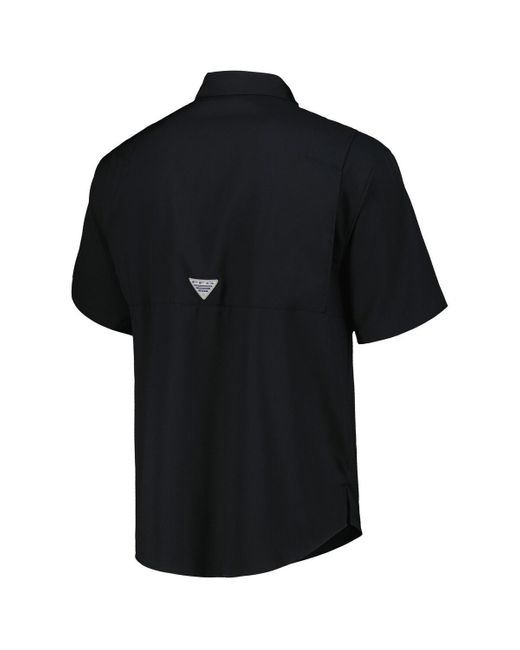 Columbia Black Chicago White Sox Tamiami Omni-shade Button-down Shirt for men