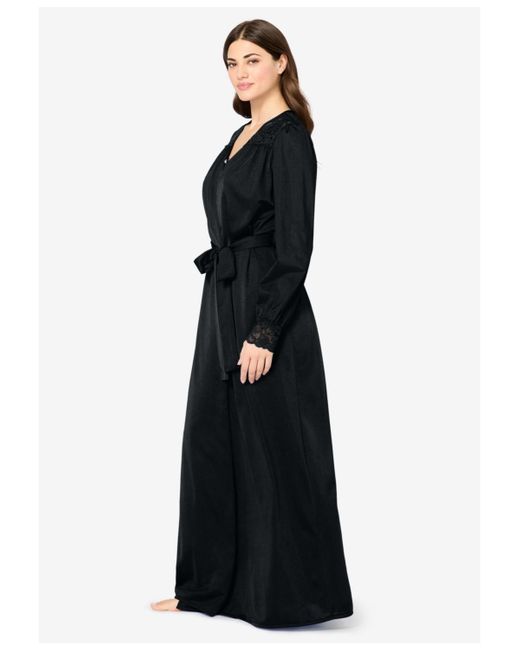 Amoureuse Black Peignoir 2-piece Tricot Gown & Robe