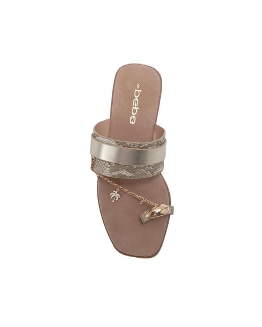 Bebe Metallic S Thong Sandals