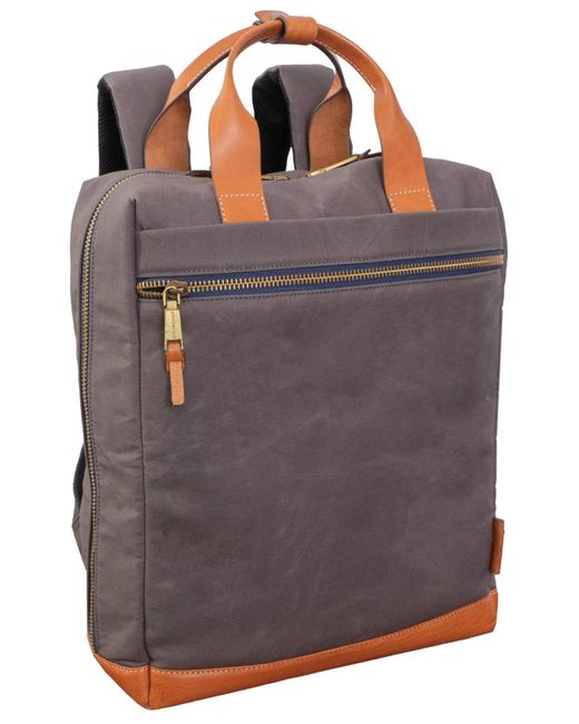 Boarding Pass Gray The Voyager 20 Oz. Waxed Canvas Travel Backpack