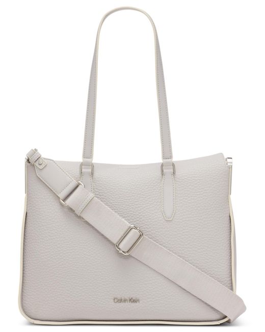 Calvin Klein Gray Fay Convertible Tote Bag