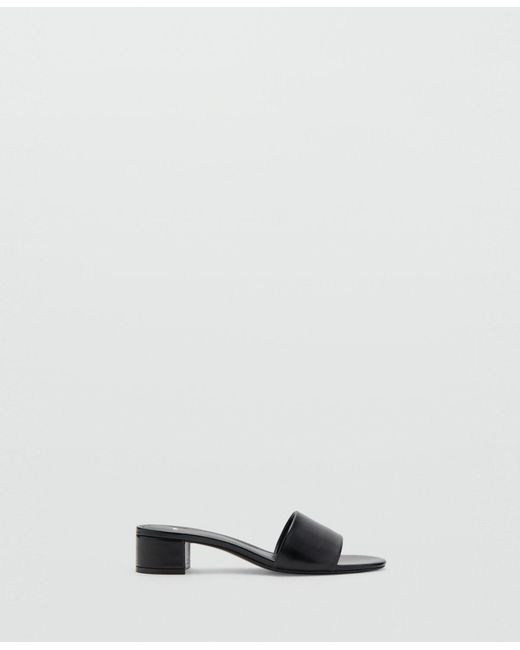 Mango Black Block-heel Strap Sandals