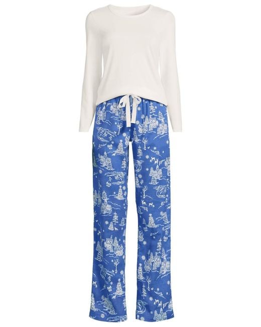 Lands' End Blue Pajama Gift Set