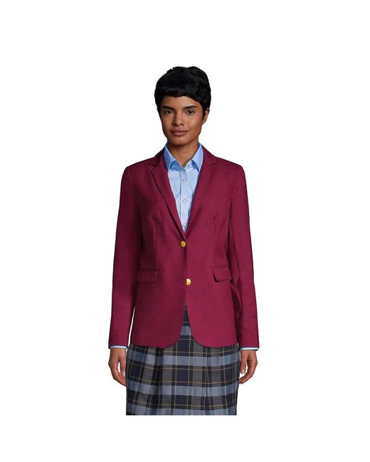 Lands' End Red Hopsack Blazer