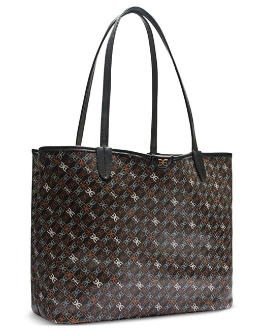 Sam Edelman Black Harper Large Monogram Shopper