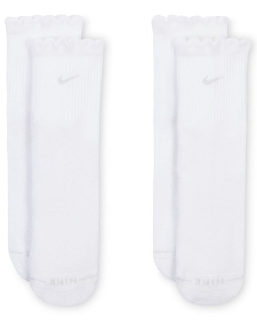 Nike White Everyday Elevated Mid-crew Socks for men