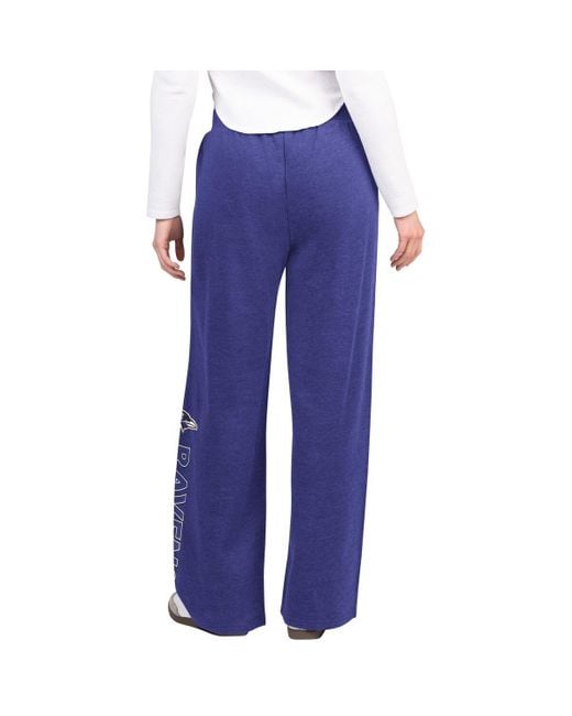 G-III 4Her by Carl Banks Blue Baltimore Ravens Field Wide Leg Sweatpants