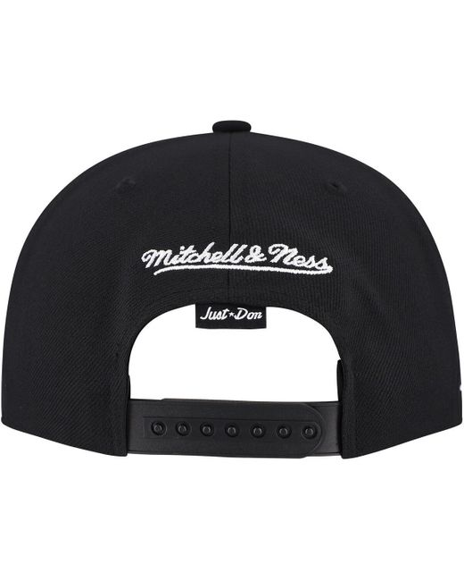 Mitchell & Ness Black Pittsburgh Pirates Just Don X Mlb Lux Script Snapback Hat for men