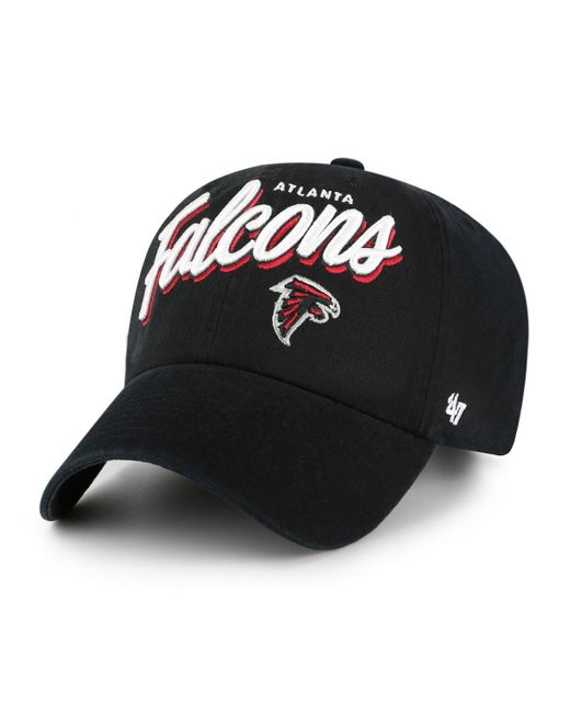 '47 Black Atlanta Falcons Ariana Clean Up Adjustable Hat