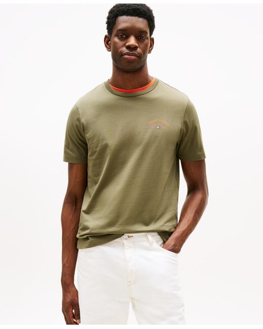 Tommy Hilfiger Green Palm-tree Graphic T-shirt for men