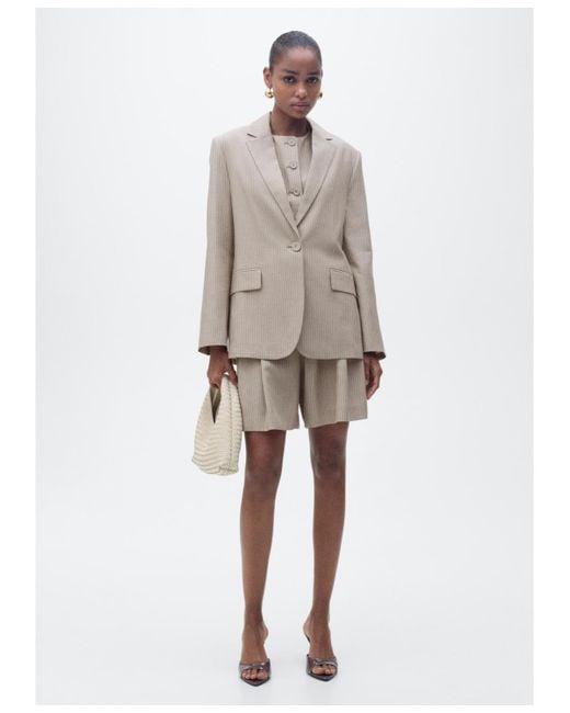 Mango Natural Lyocell Suit Jacket