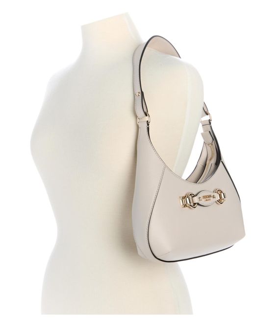 Guess Natural Mimina Small Top Zip Shoulder Bag