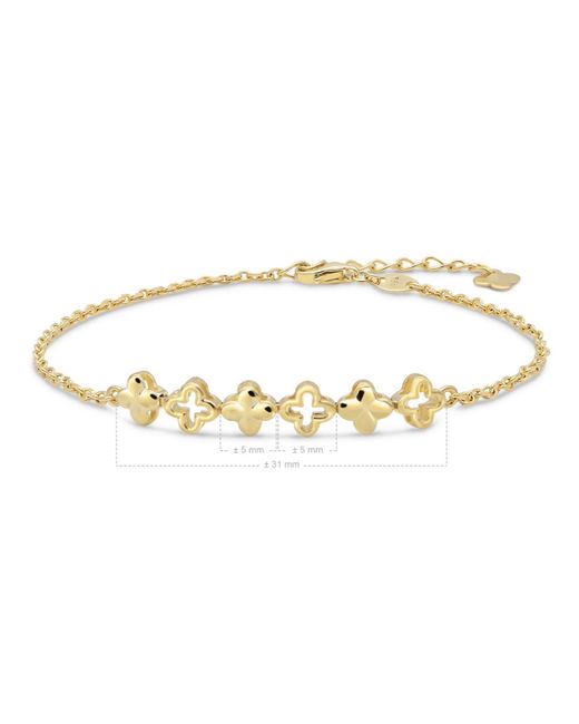 DEVATA Metallic Clover Chain Bracelet