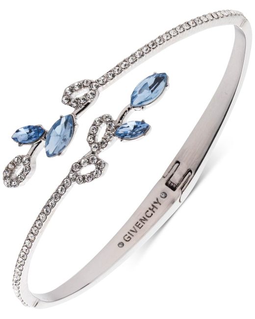 Givenchy Metallic Pave & Color Crystal Bypass Bangle Bracelet
