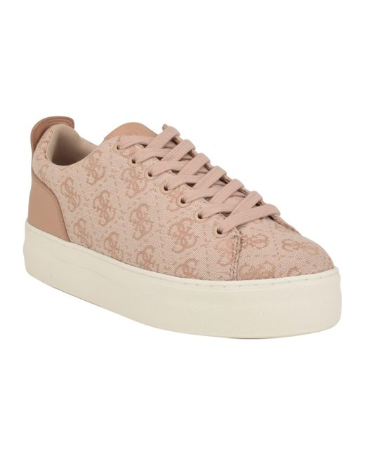 Guess Natural Giaa Platform Court Sneakers