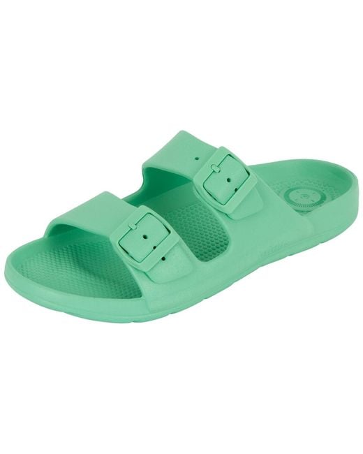 Totes Green Double Buckle Adjustable Slide