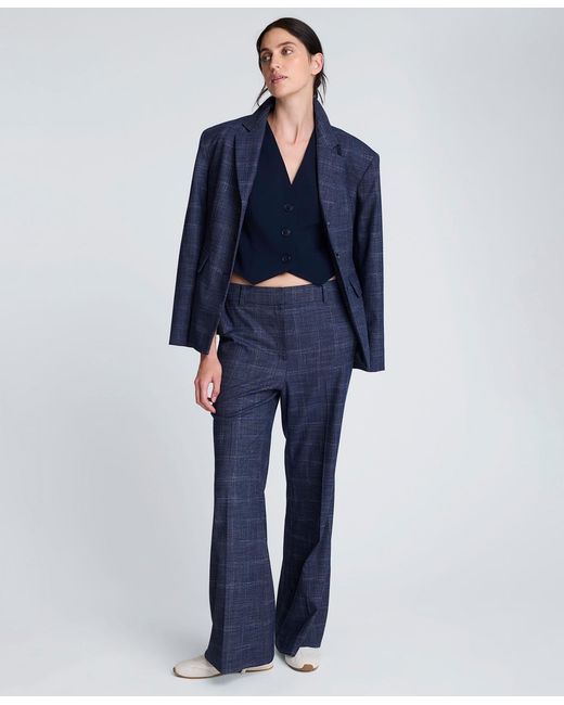 Kenneth Cole Blue Collared Hourglass Jacket