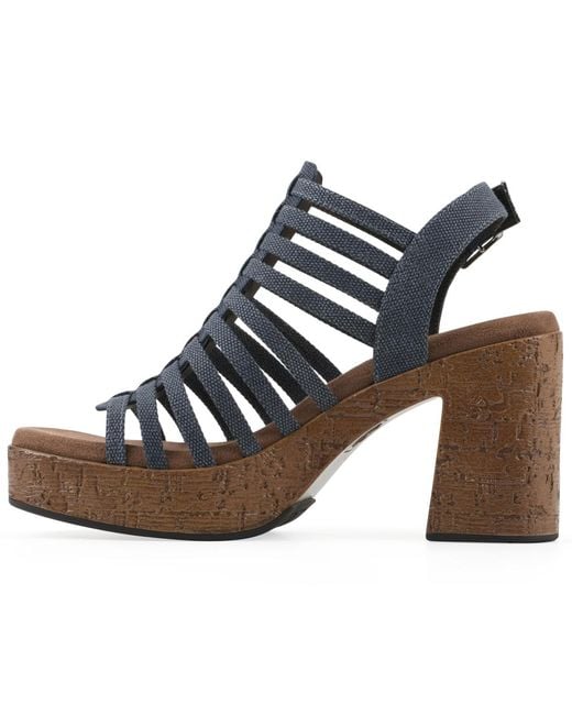 White Mountain Brown Barbea Platform Sandal