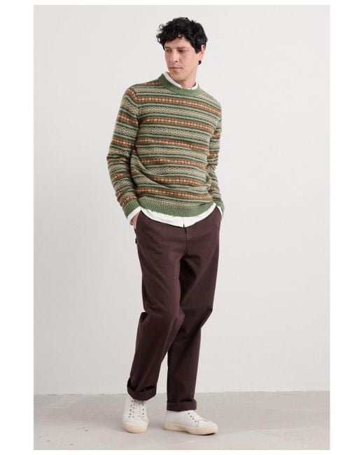 Seasalt Cornwall Green Carracks Sweater for men