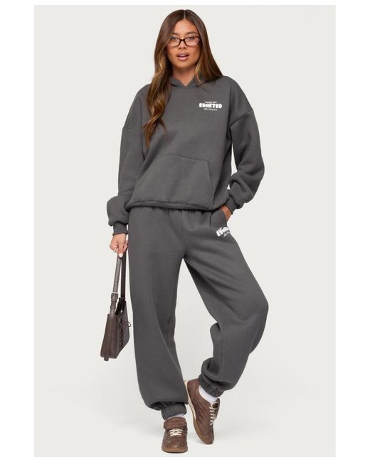 Edikted Gray Lounge Edit Sweatpants