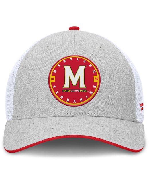 Fanatics Heather Gray/white Maryland Terrapins trigger Flex Hat for men